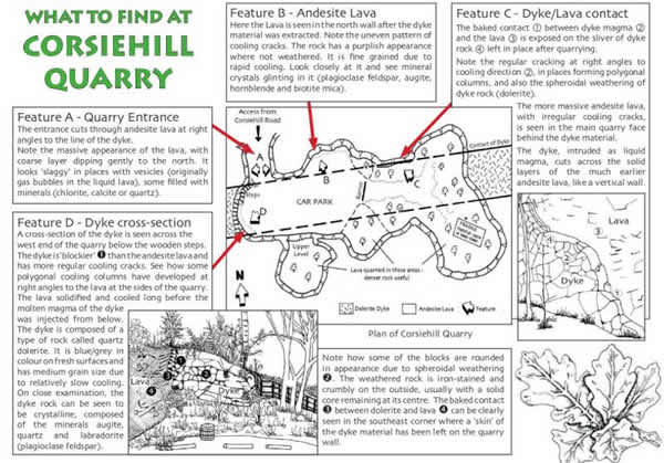 map of quarry with detail